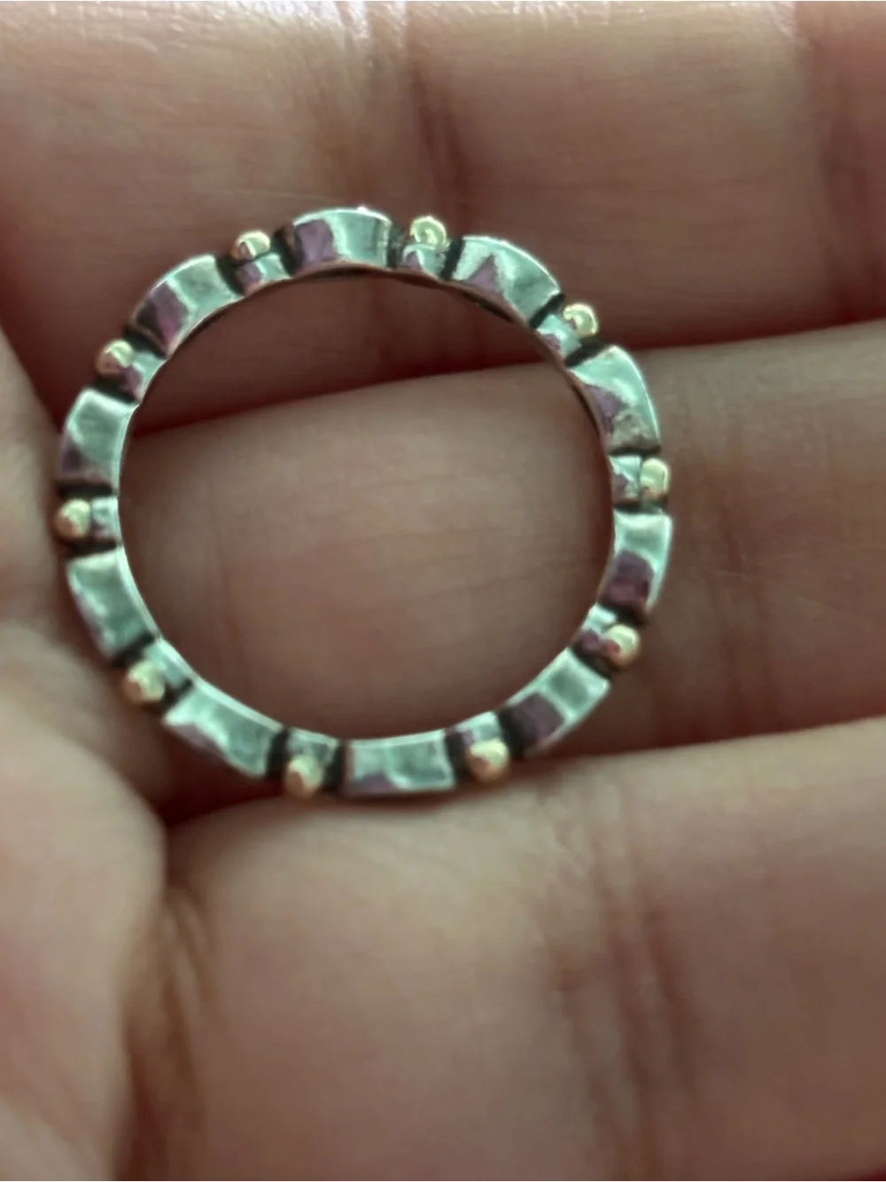 Pandora Two-Tone Silver and Gold ring RETIRED
